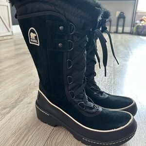 Sorel Tivoli III High Waterproof Women's Winter Boots Black Light Bisque Sz 8.5